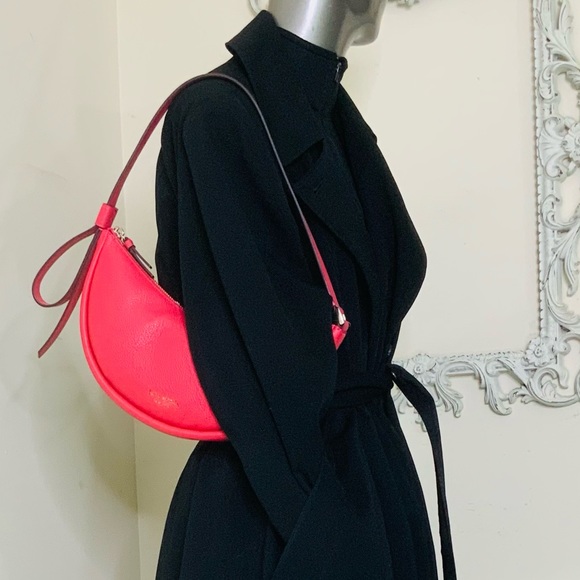 Kate Spade Watermelon Pink SMALL Smile Shoulder Bag Purse NWT